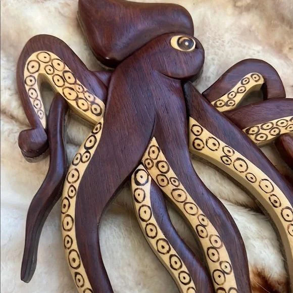 Wooden Octopus Wall Art - Picture 3 of 5